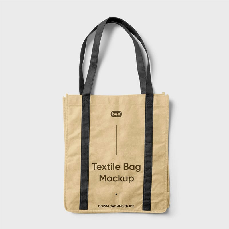 Free Textile Shopping Bag Mockup PSD