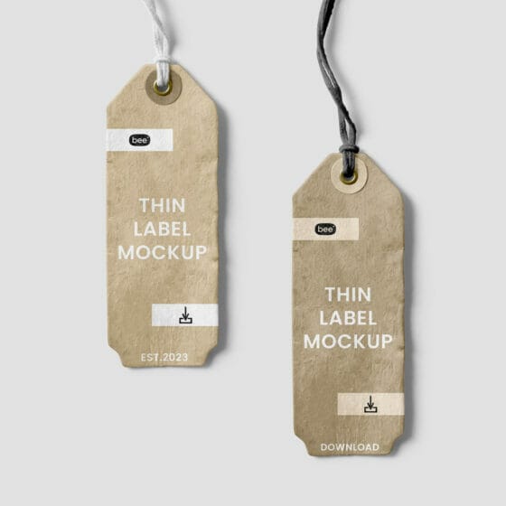 Free Thin Label Mockup PSD » CSS Author