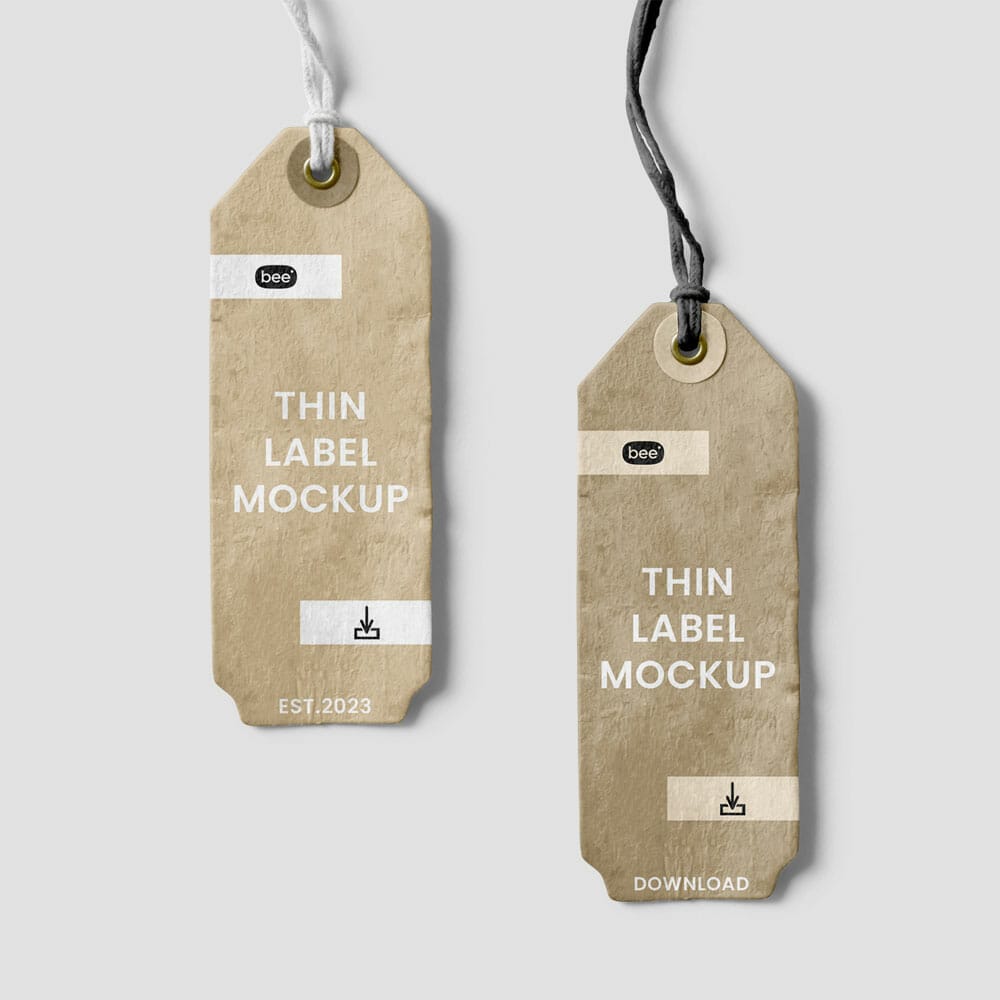 Free Thin Label Mockup PSD