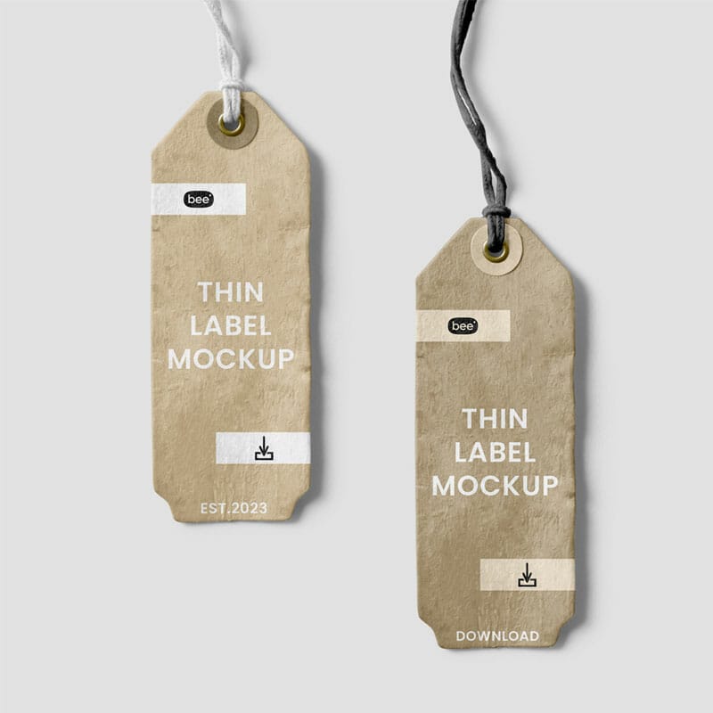 Free Thin Label Mockup PSD