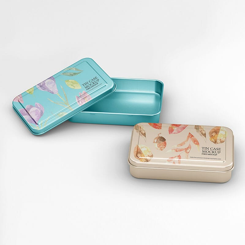 Free Tin Case Mockup PSD