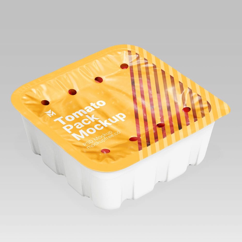 Free Tomato Pack Mockup Set PSD