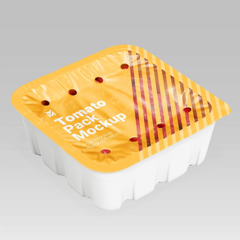 Free Tomato Pack Mockup Set PSD