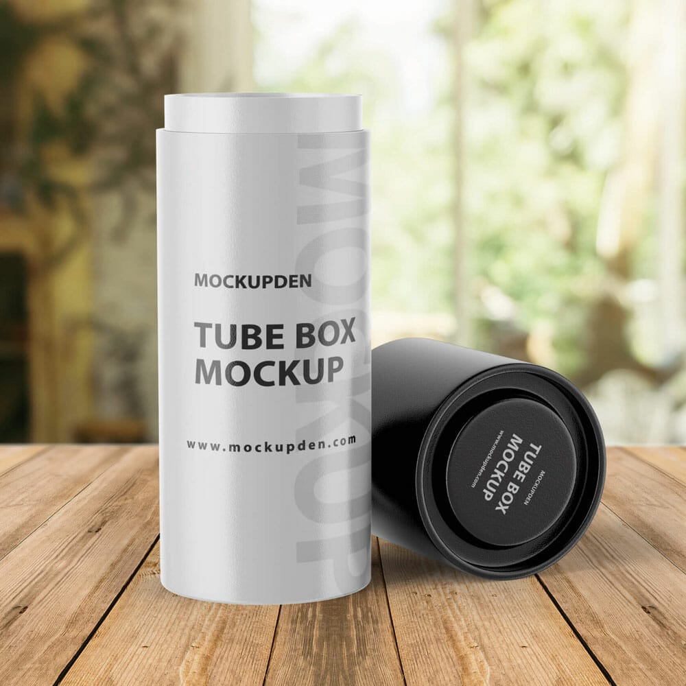Free Tube Box Mockup PSD Template
