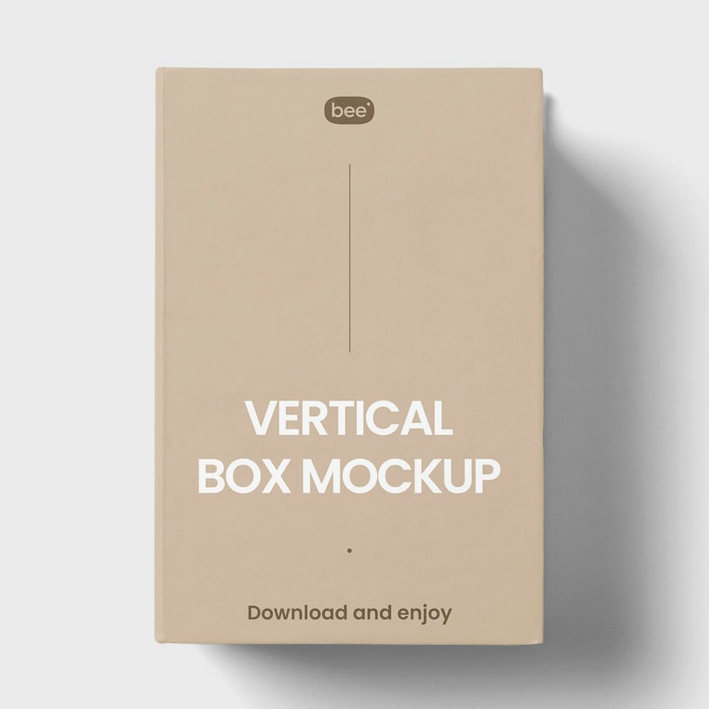 Free Vertical Box Mockup PSD