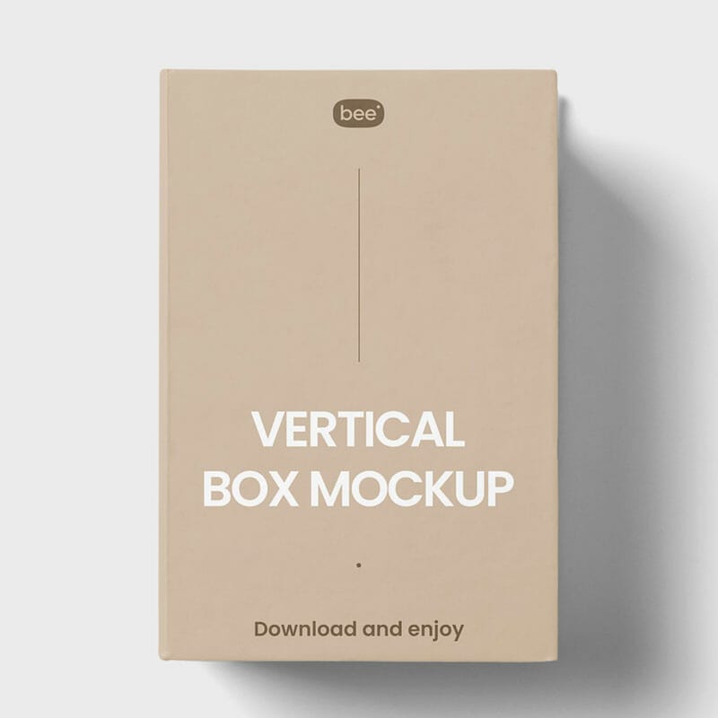 Free Vertical Box Mockup PSD