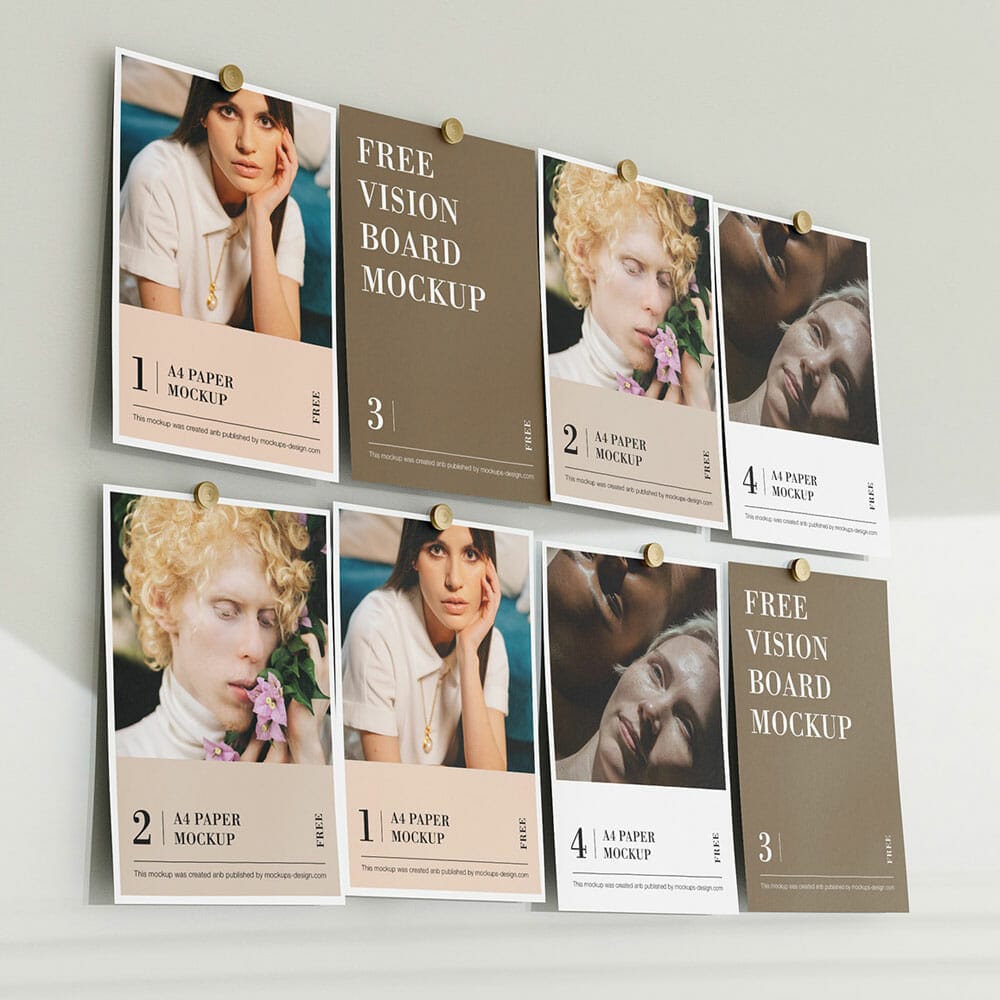 Free Vision Board Mockup PSD