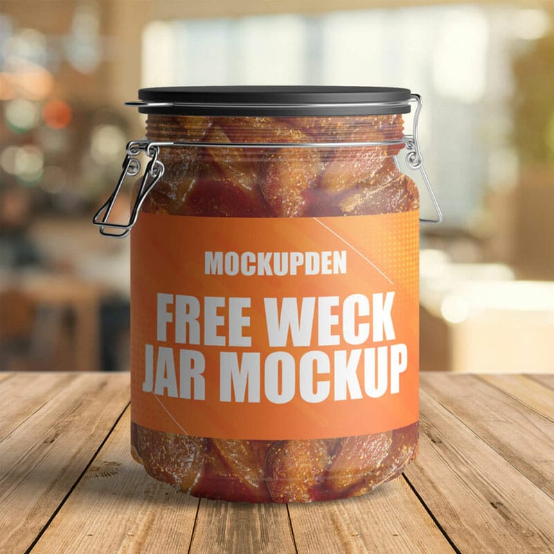 Free Weck Jar Mockup PSD Template