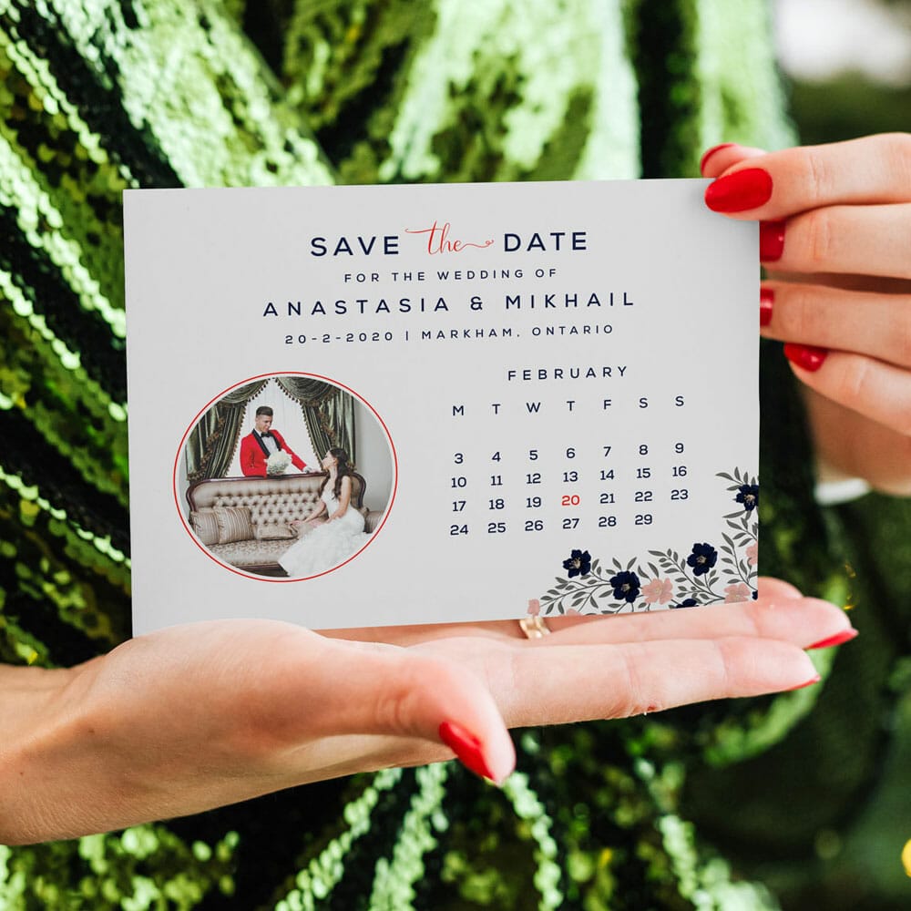 Free Wedding Invitation / Save The Date Card Mockup PSD