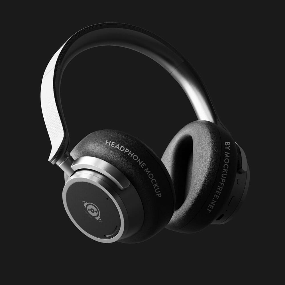 Free Wireless Headphone Mockup PSD