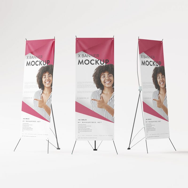 Free X-Banner Mockup PSD