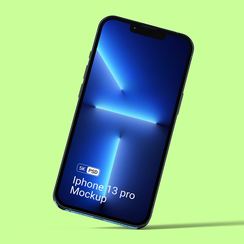 Free iPhone 13 Pro Mockup Front View PSD