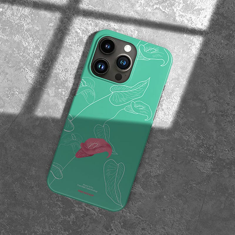 Free iPhone 14 Pro Matt Case Mockup