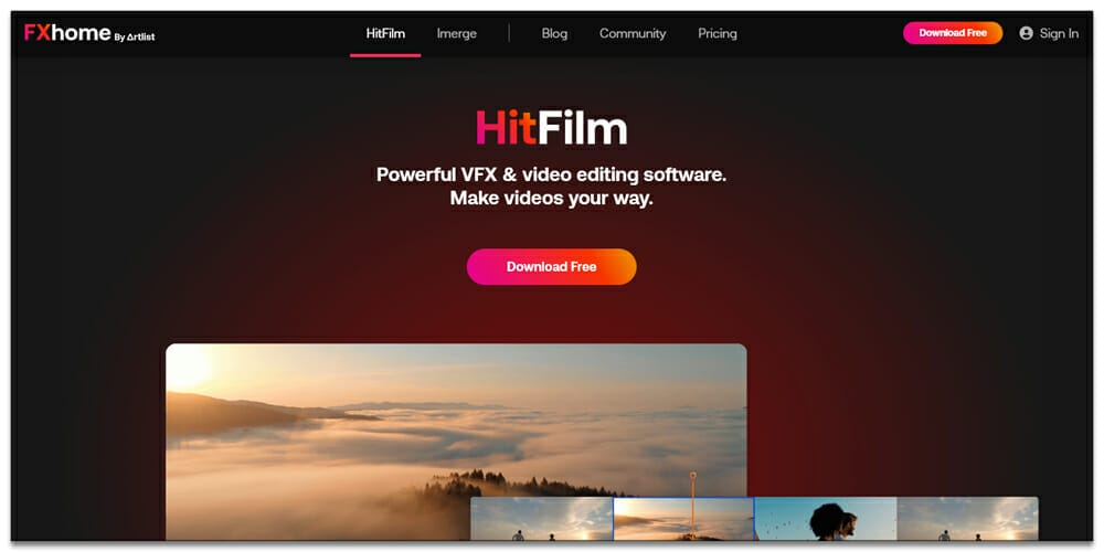 Best Photo and Video Editing Tools 82 HitFilm Express