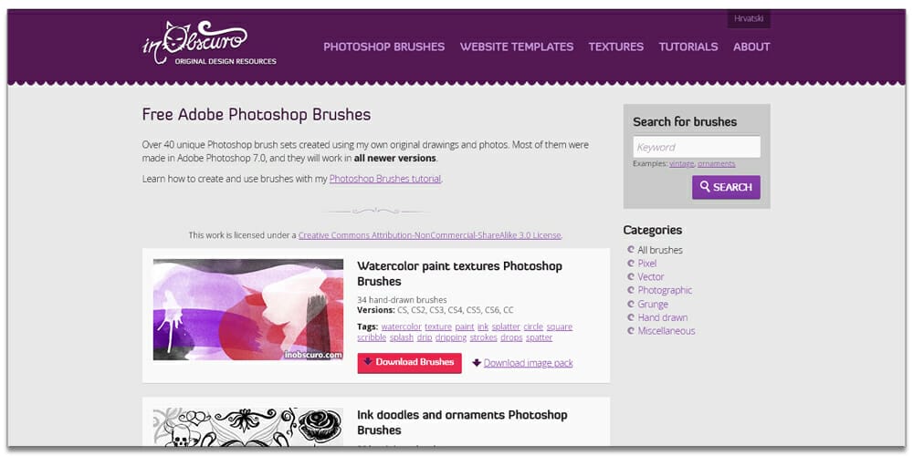 #1 Resources for Free Photoshop Brushes 10 In obscuro