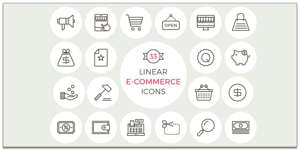 Linear E Commerce Icons