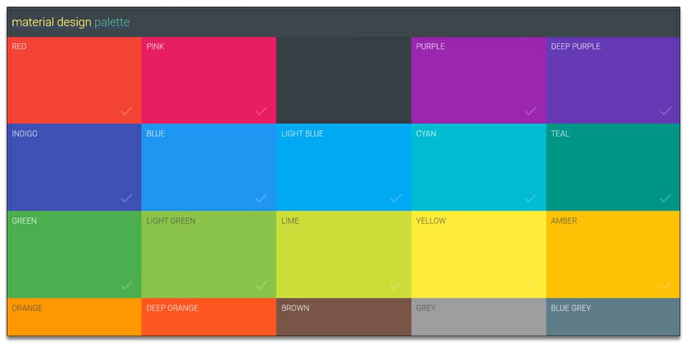 Tools for generating Material Design Color Palettes 4 Material Palette