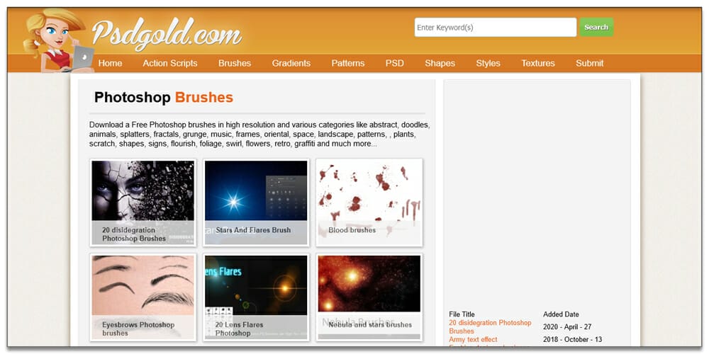 #1 Resources for Free Photoshop Brushes 16 PSDGold