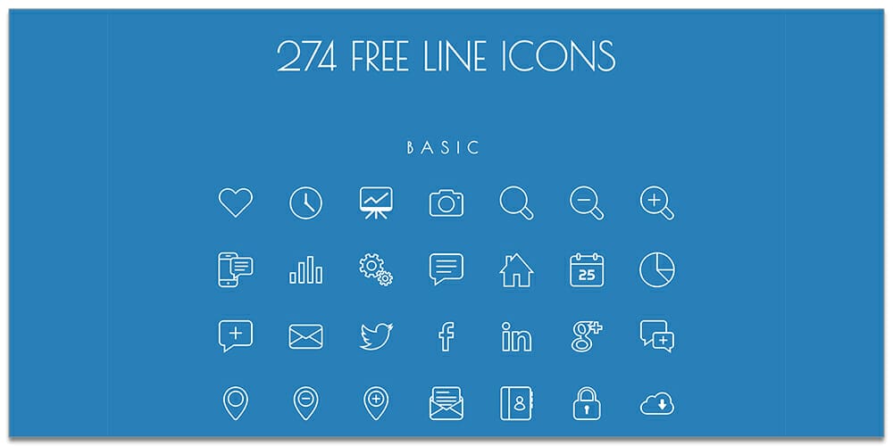 Vector Line Icons Font