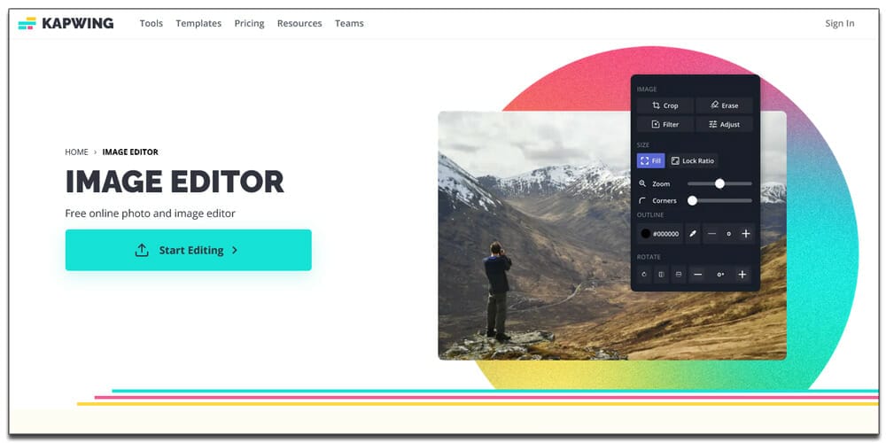 Best Photo and Video Editing Tools 21 kapwing Image Editor