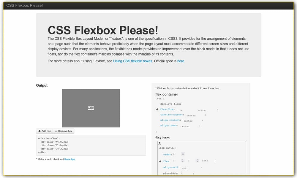 CSS Flexbox Please