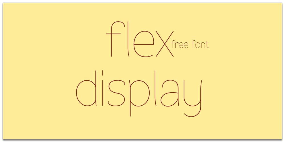Flex Display Font