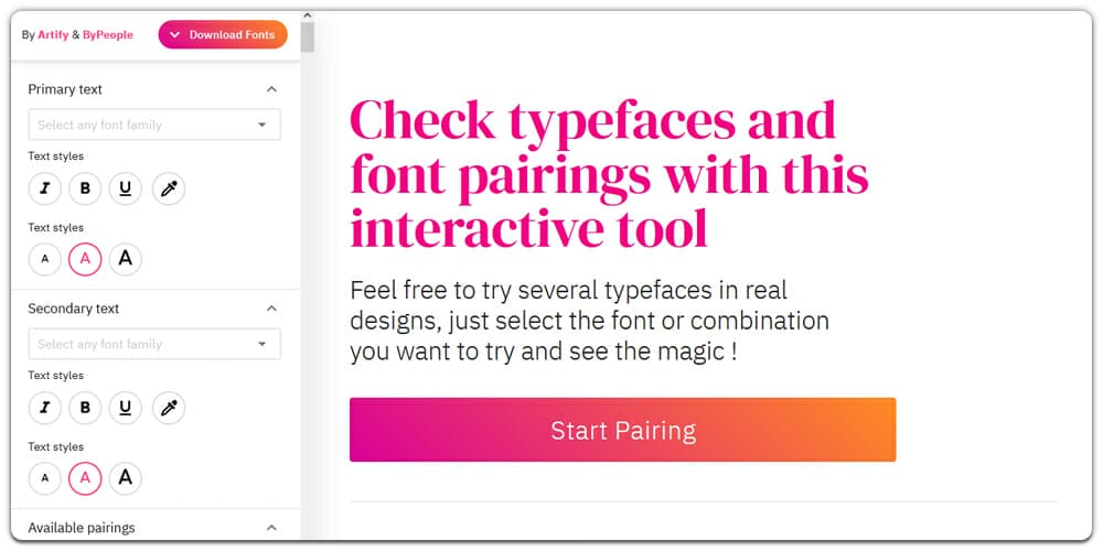 FontPairings ByPeople
