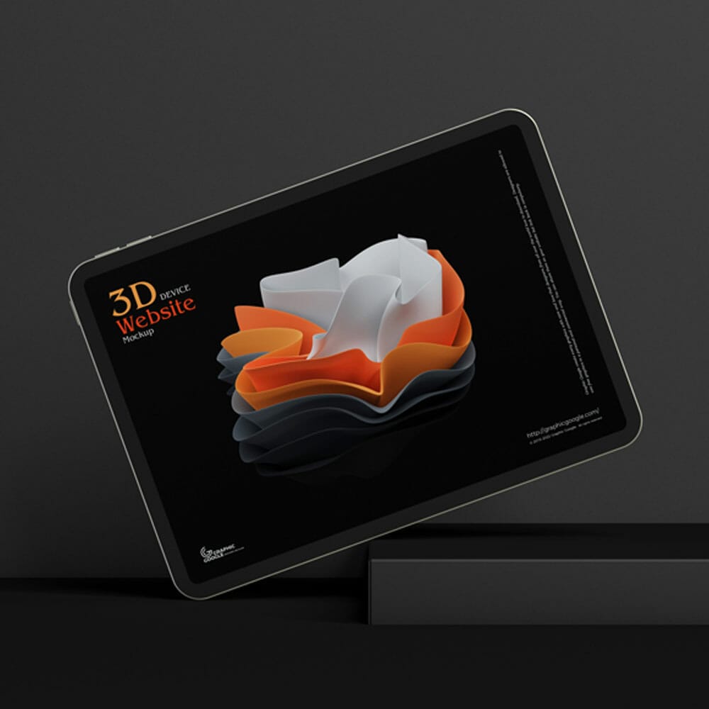 Free 3D Device Website Mockup PSD