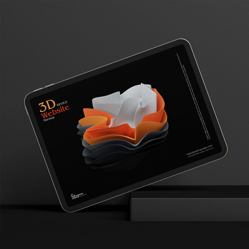 Free 3D Device Website Mockup PSD