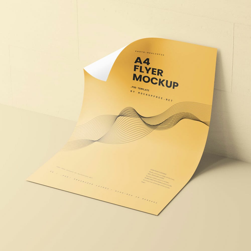 Free A4 / A5 Flyer Mockups PSD