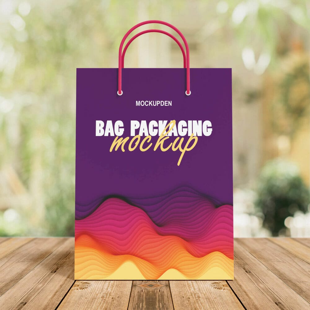 Free Bag Packaging Mockup PSD Template