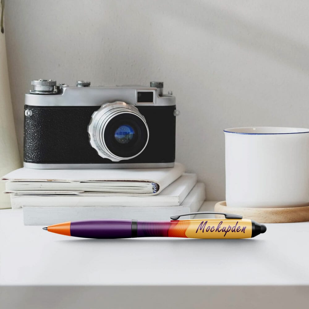 Free Ballpoint Pen Mockup PSD Template