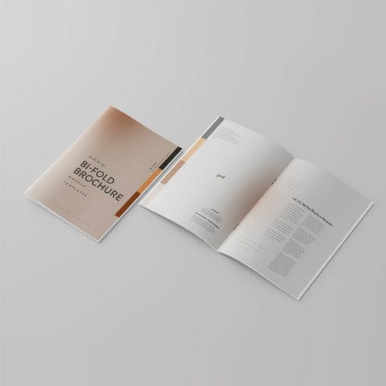 Free Bi-Fold Multiple Pages Brochure Mockups PSD