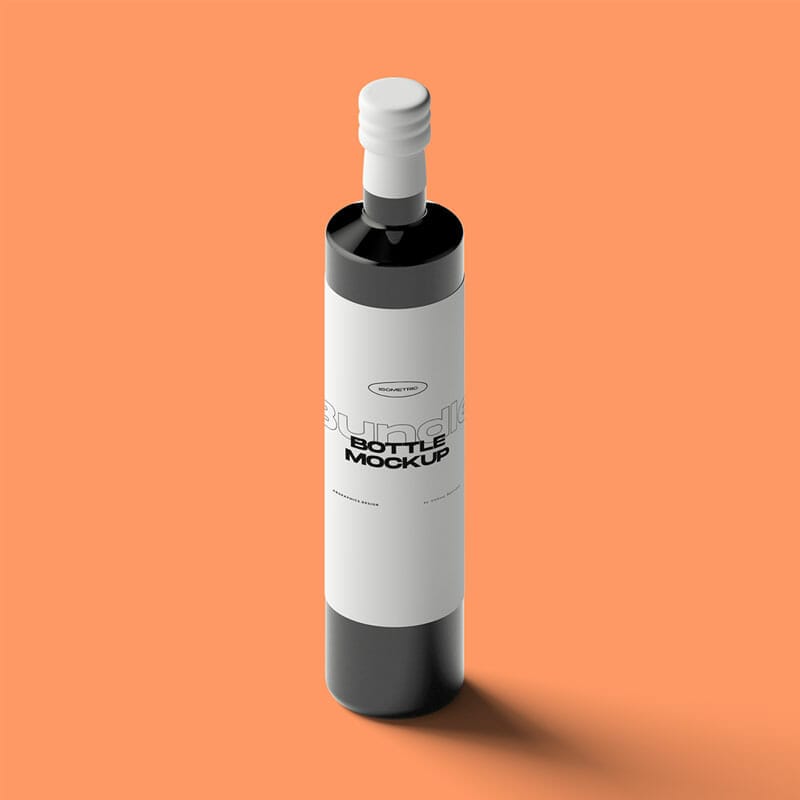 Free Bottle Isometric Mockup PSD » CSS Author