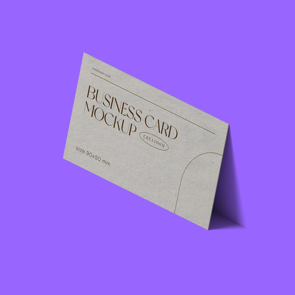 Free Business Card Isometric Mockup PSD