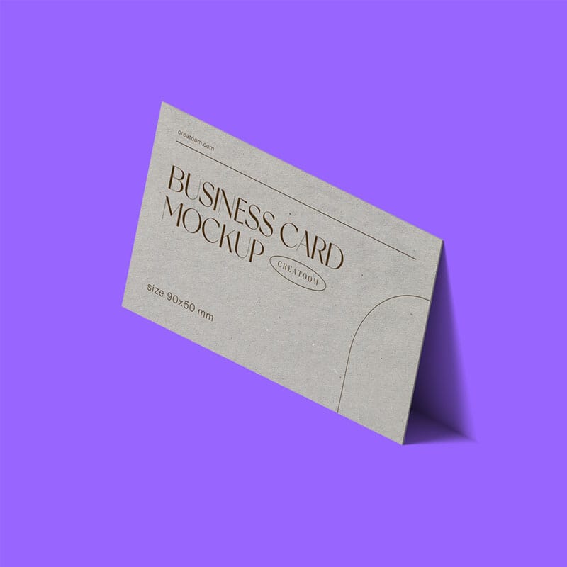 Free Business Card Isometric Mockup PSD