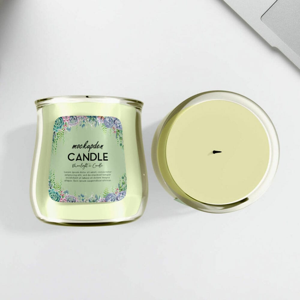 Free Candle Packaging Mockup PSD Template
