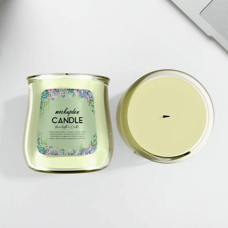 Free Candle Packaging Mockup PSD Template
