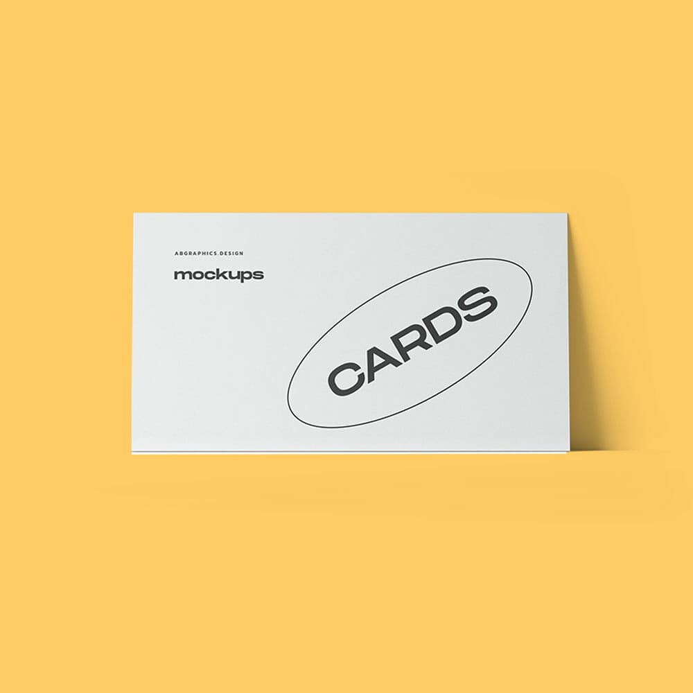 Free Card Mockup Front View PSD