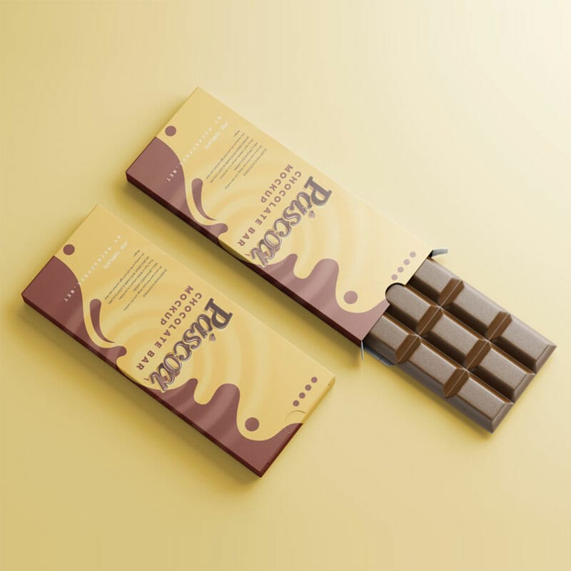 Free Chocolate Bar Mockup PSD