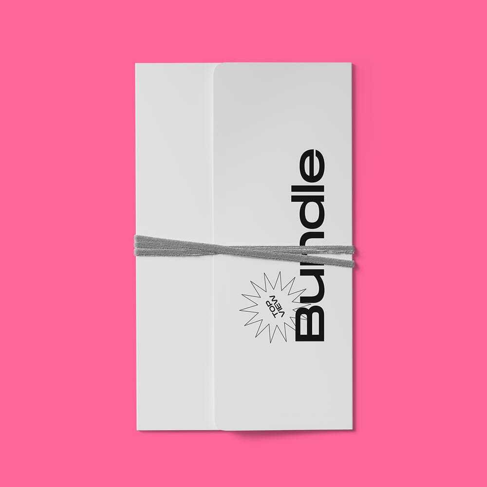 Free Closed Envelope With Rope Mockup Top View PSD