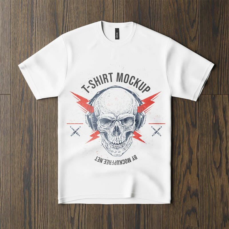 Free Collarless T-Shirt Mockup PSD