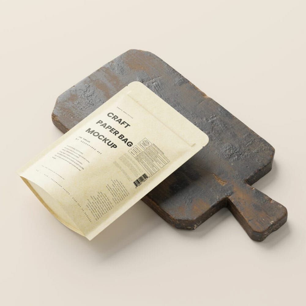 Free Craft Paper Bag Mockup PSD