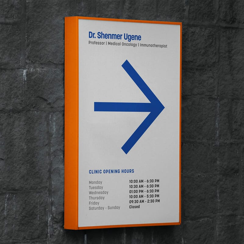Free Direction Sign Mockup PSD