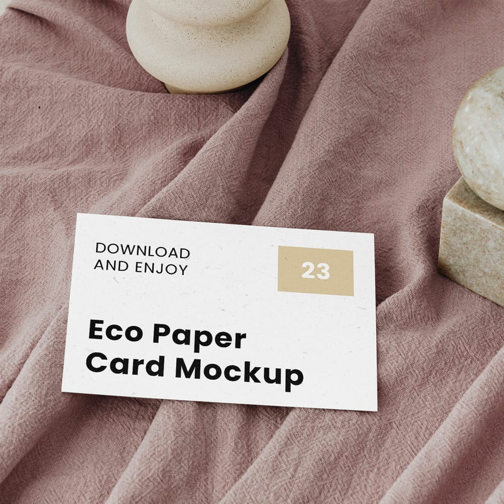 Free Eco Horizontal Business Card Mockup PSD