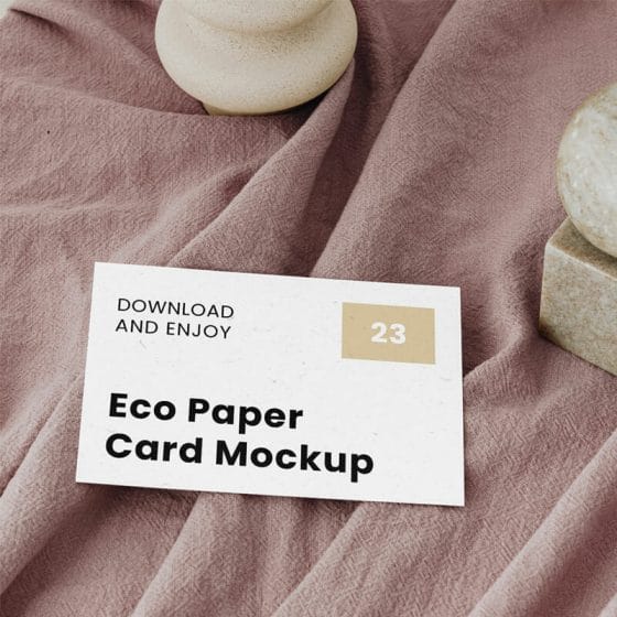 Free Eco Horizontal Business Card Mockup PSD