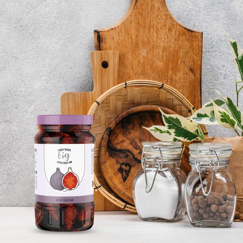 Free Fig Jam Jar Mockup PSD Template