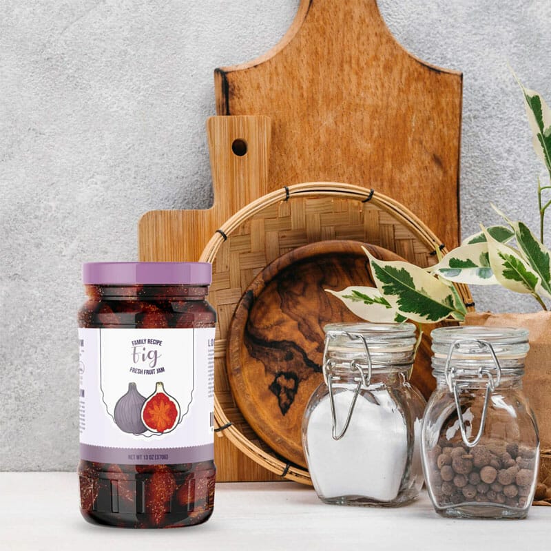 Free Fig Jam Jar Mockup PSD Template