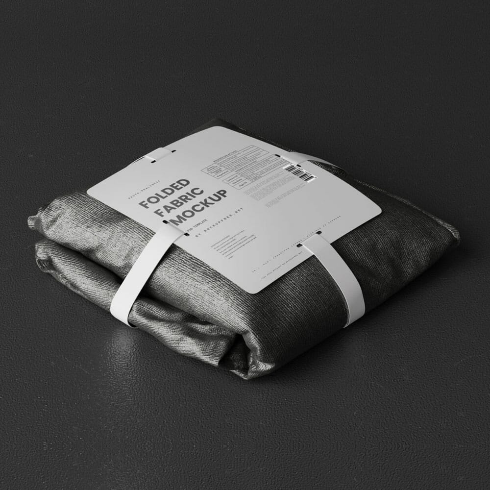 Free Folded Fabric Mockup PSD