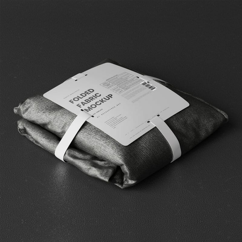 Free Folded Fabric Mockup PSD